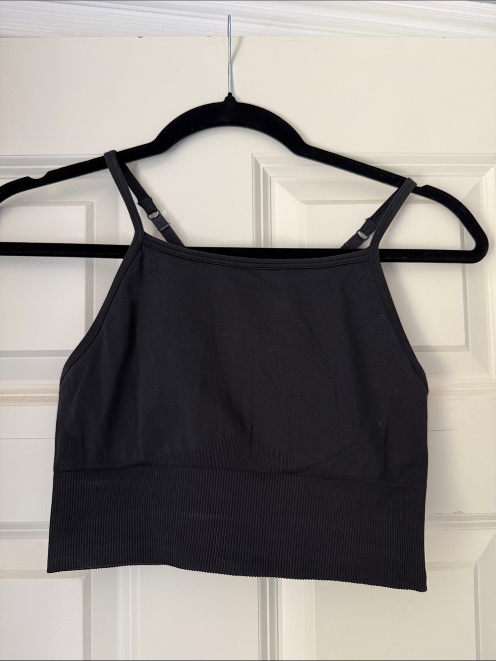 lululemon athletica Black Ribbed Hem Sports Bra